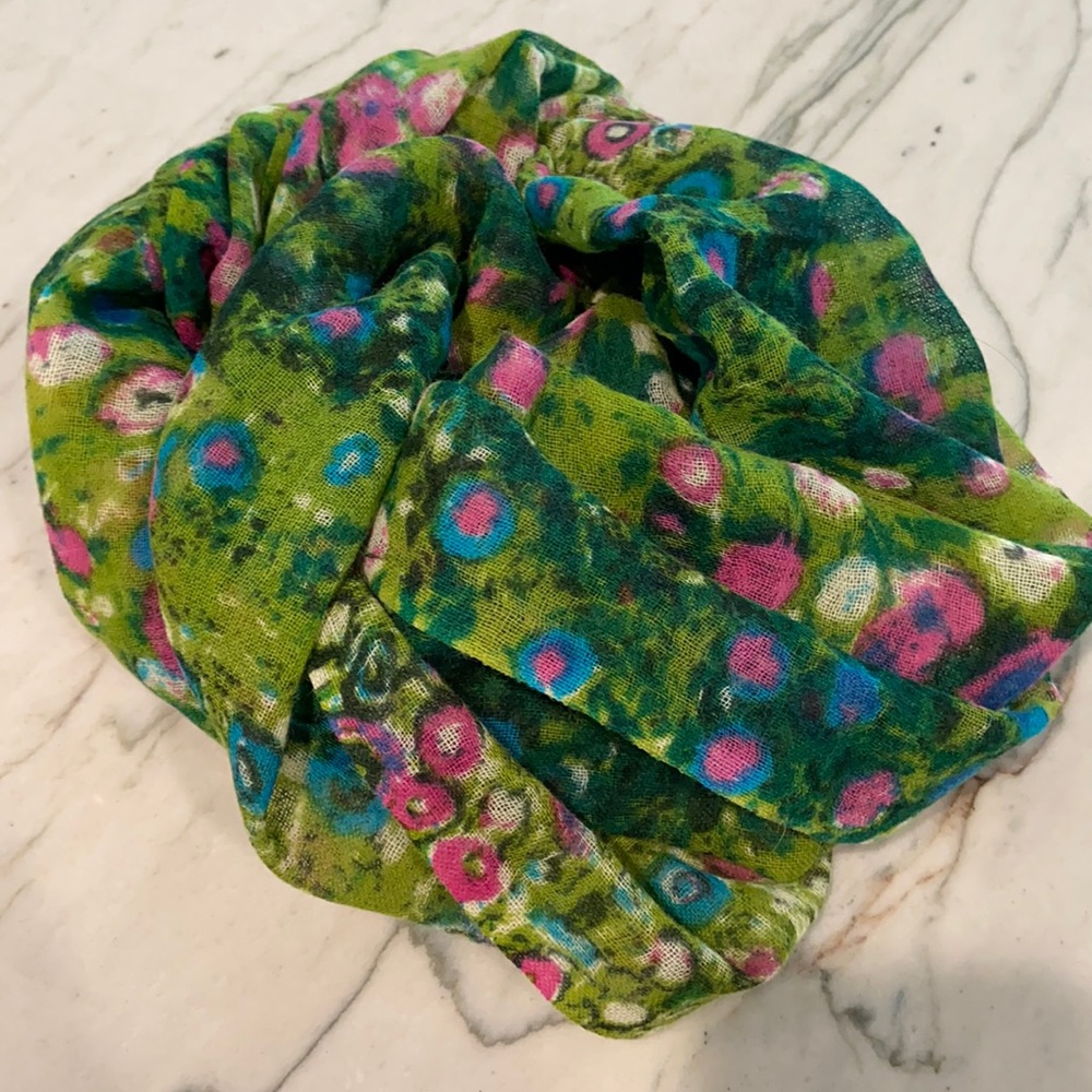 Lulla Collection by Bindya Multi-Color Floral Wool Scarf